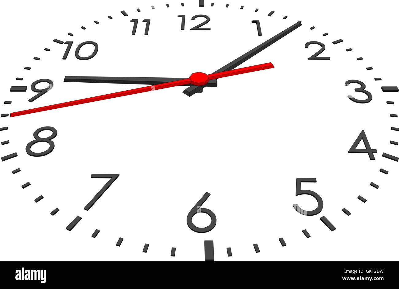 Clock numbers hands vector Stock Vector Images Alamy