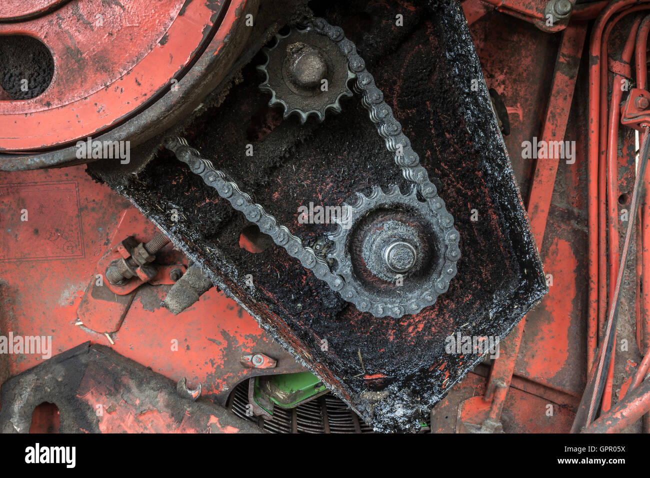 chain driven machinery Stock Photo Alamy