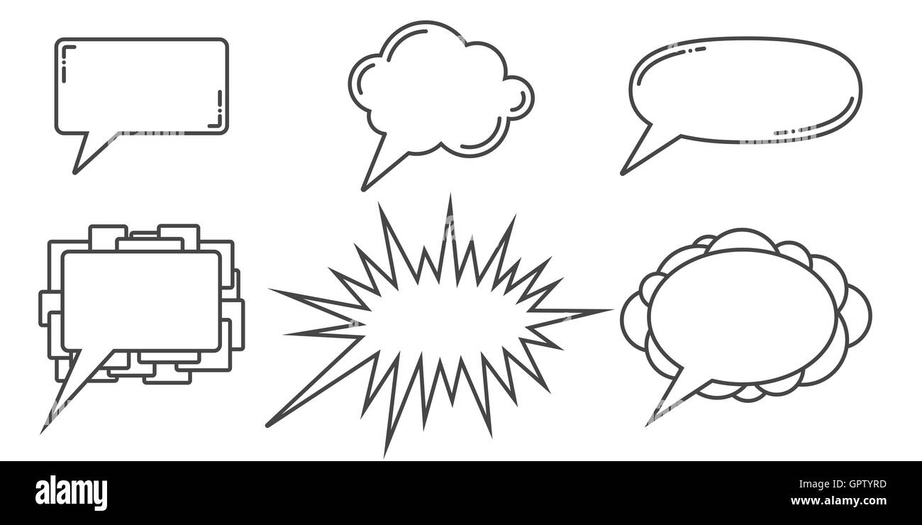 Speech bubbles examples Stock Vector Image & Art Alamy