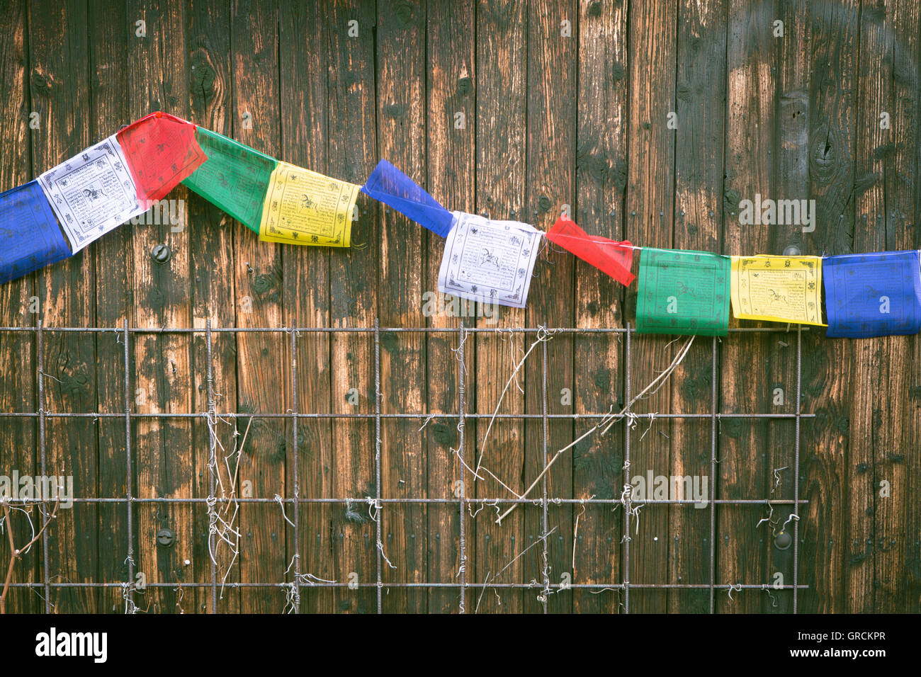Buddhist Prayer Flags Stock Photo Alamy