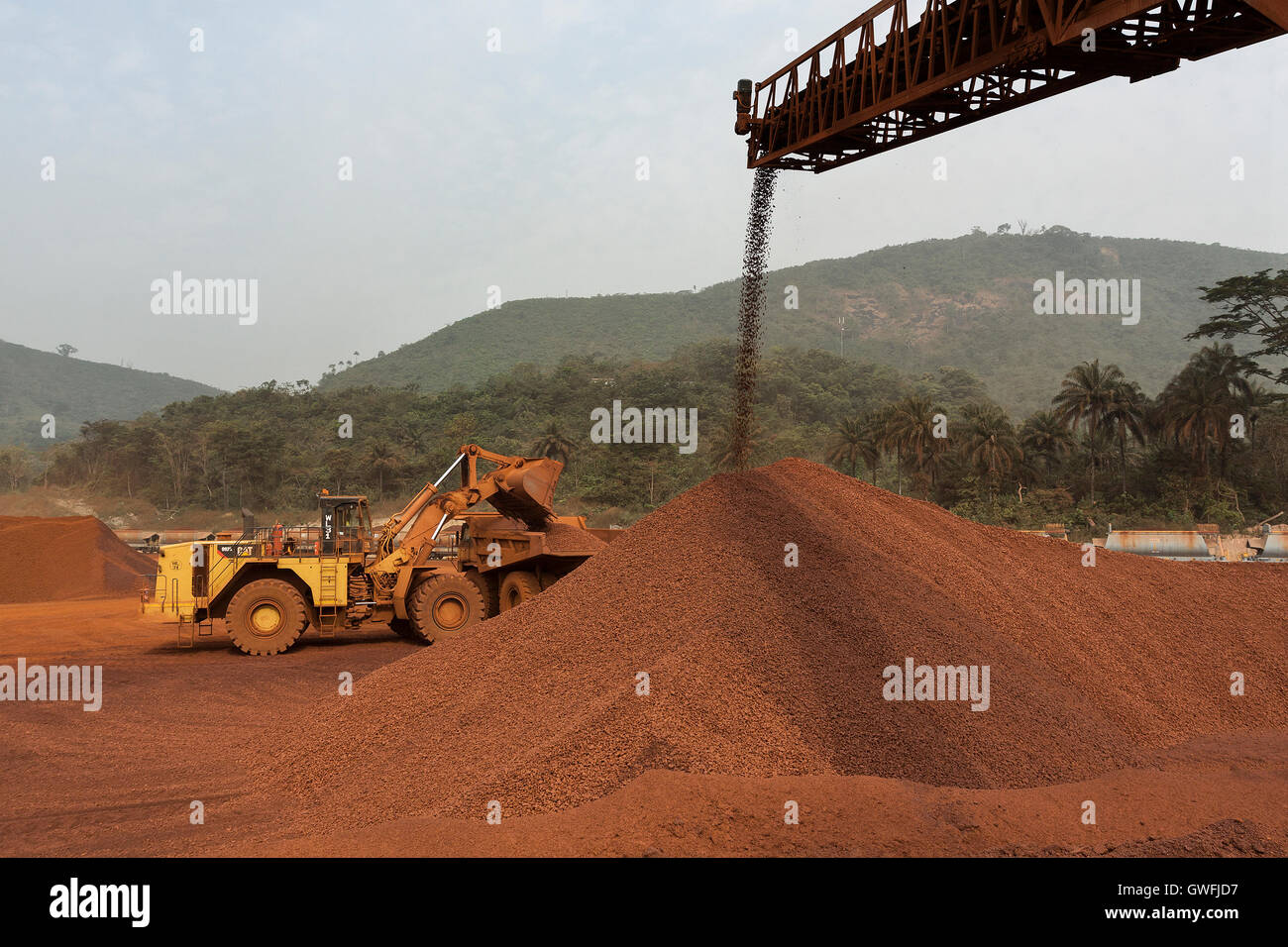 Mining operations for transporting and managing iron ore