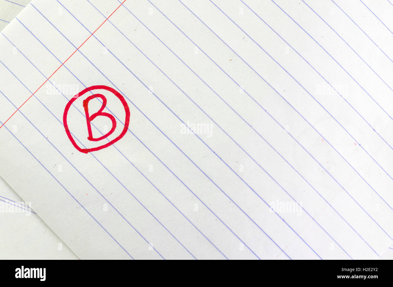 Test score b hires stock photography and images Alamy