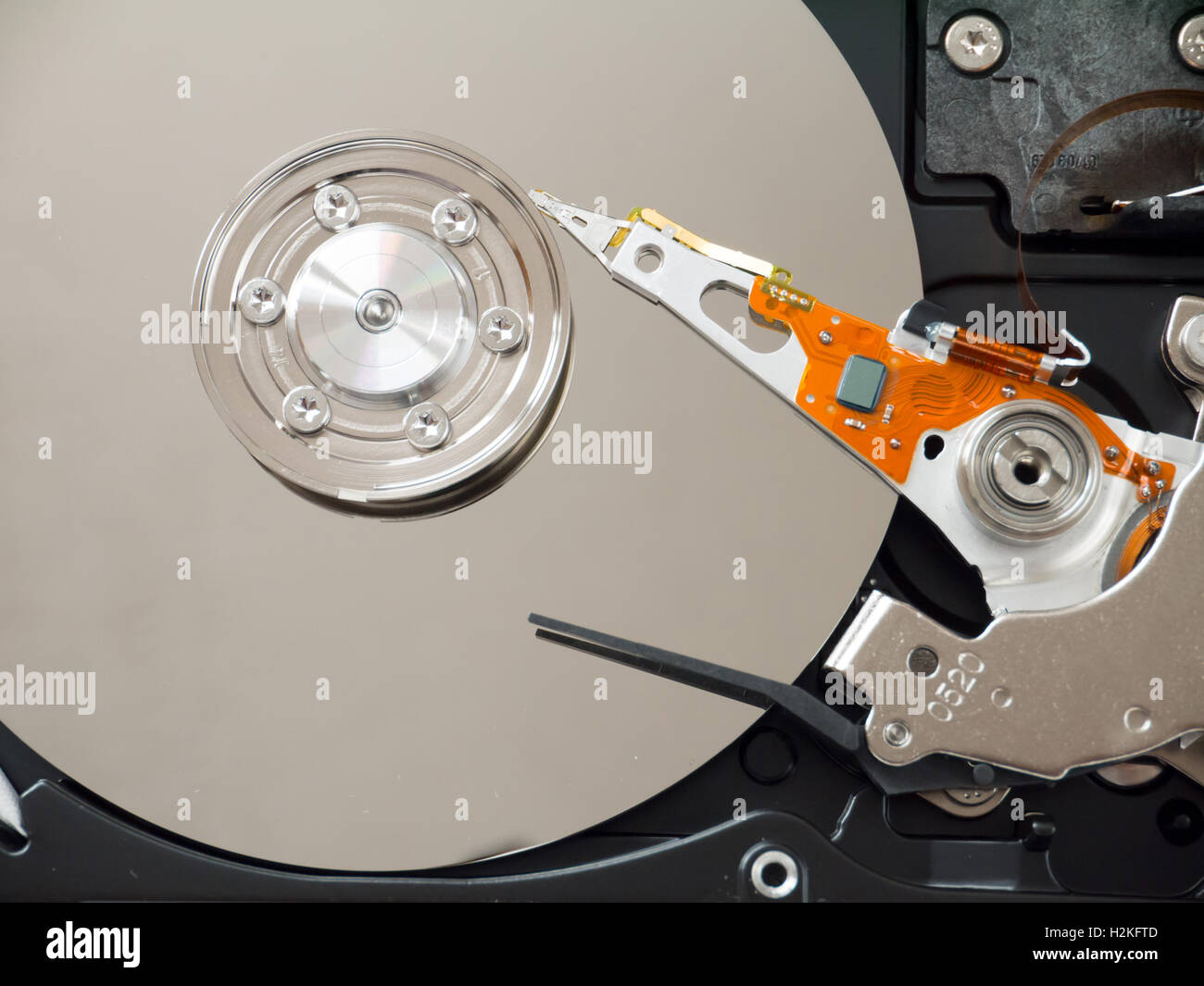 Computer hard disk drive inside Stock Photo Alamy
