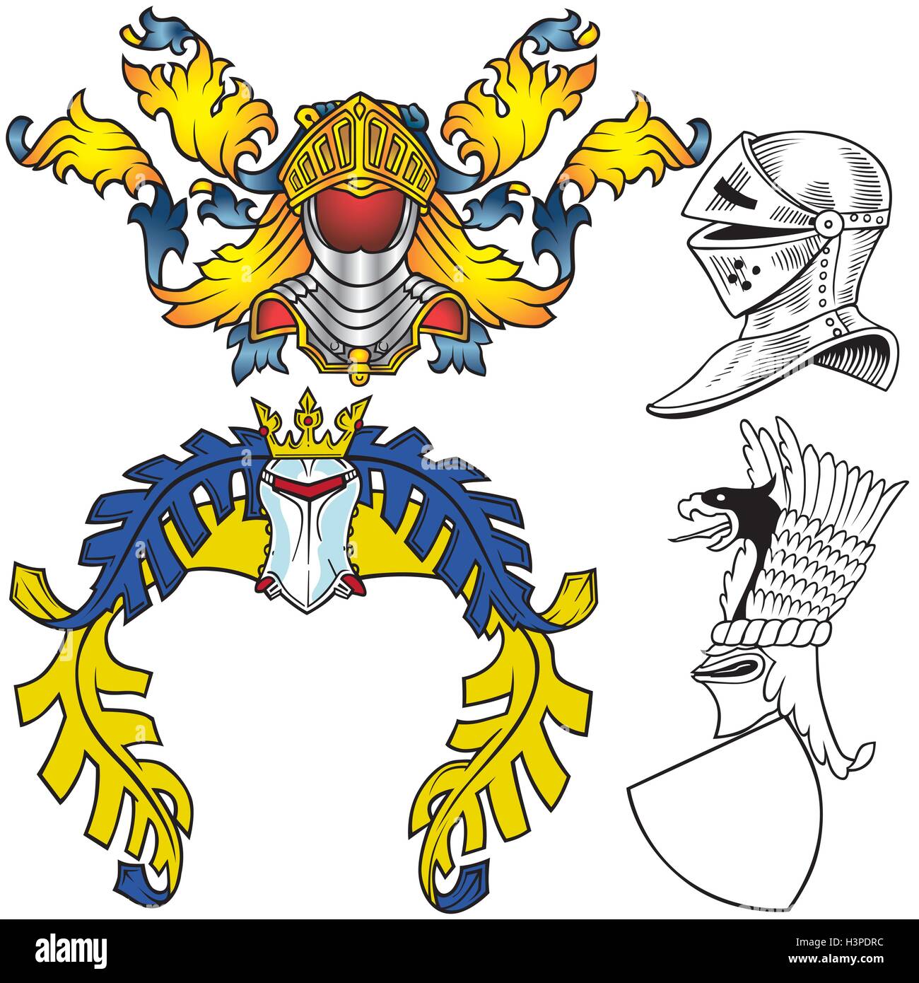 Heraldic Helmets Stock Vector Image & Art Alamy