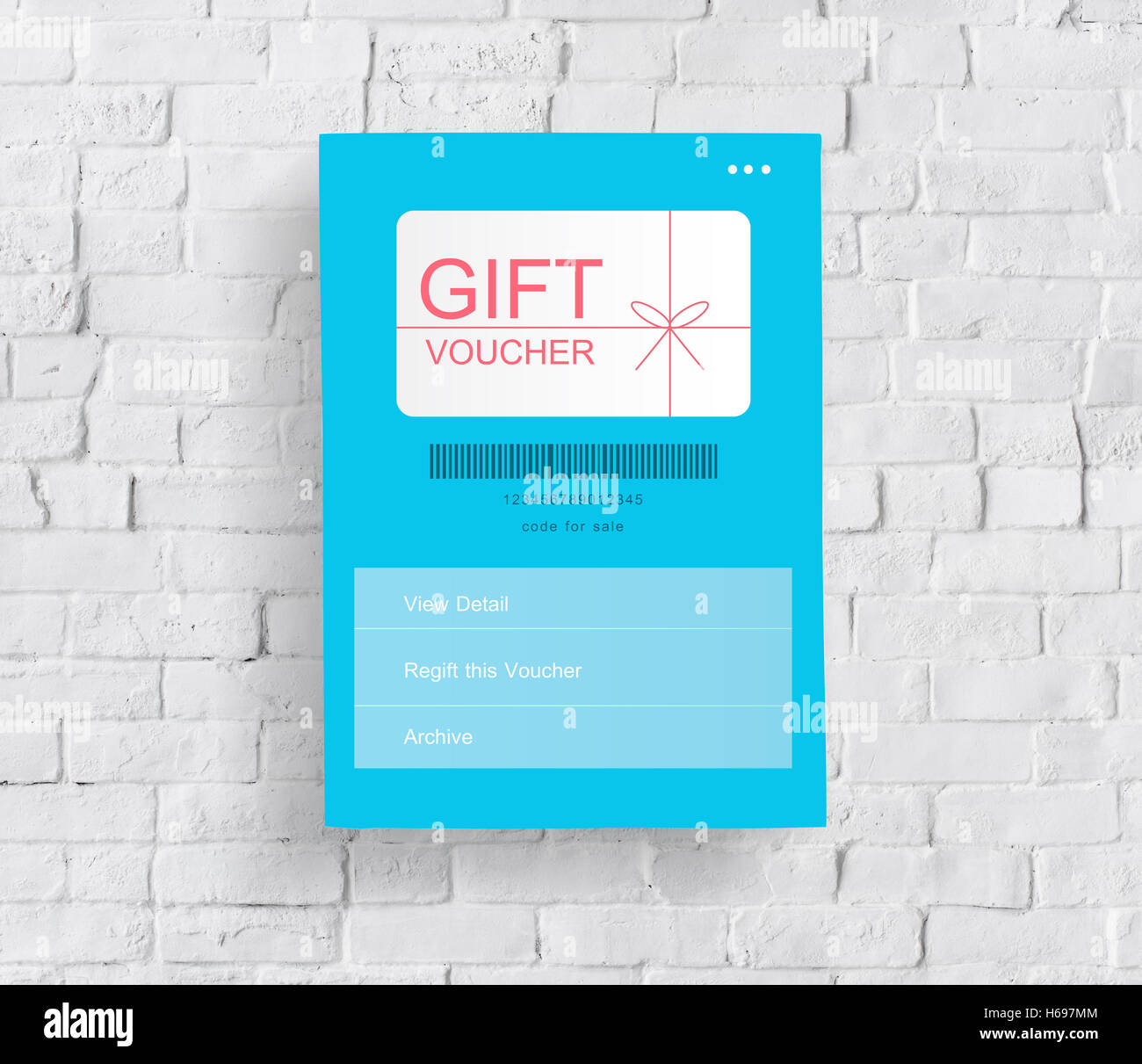 Gift Voucher Promo Code Concept Stock Photo Alamy