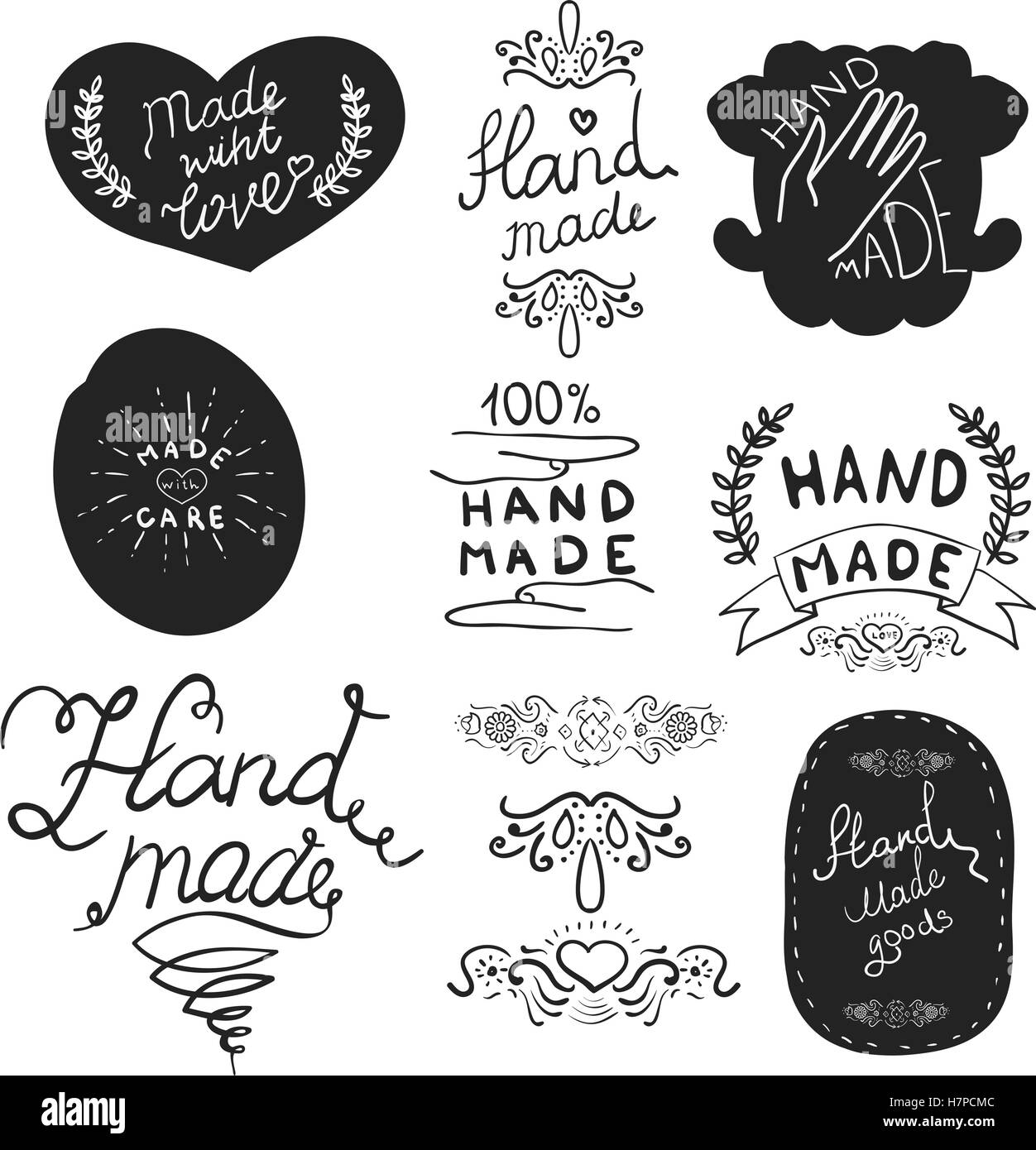 hand made labels template Stock Vector Image & Art Alamy