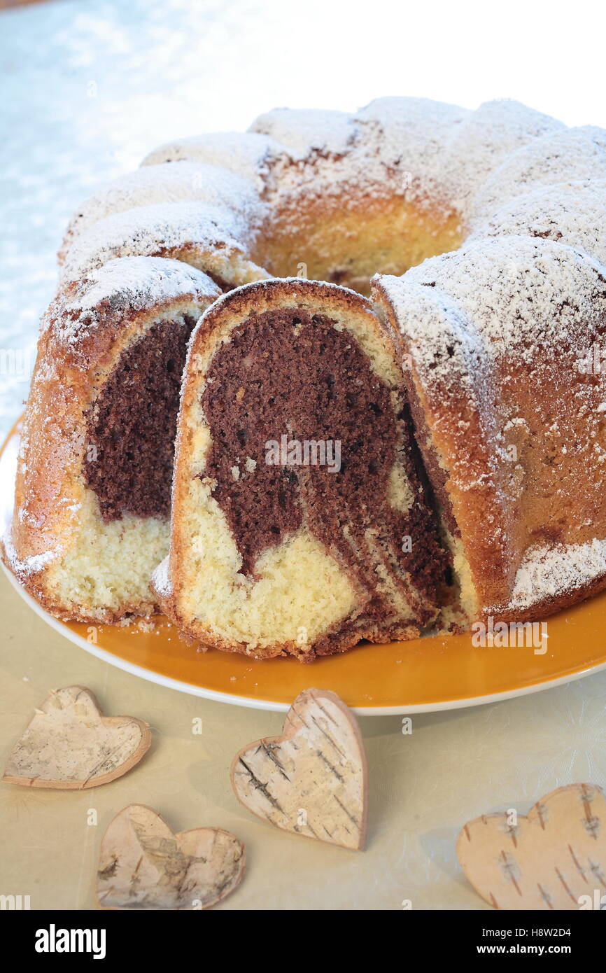 Marble ring cake Stock Photo Alamy