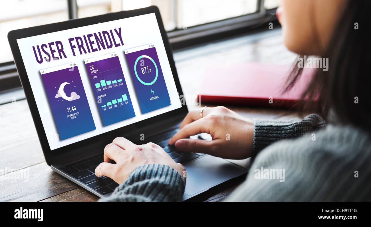User Friendly Mobile Interface Apps Concept Stock Photo Alamy