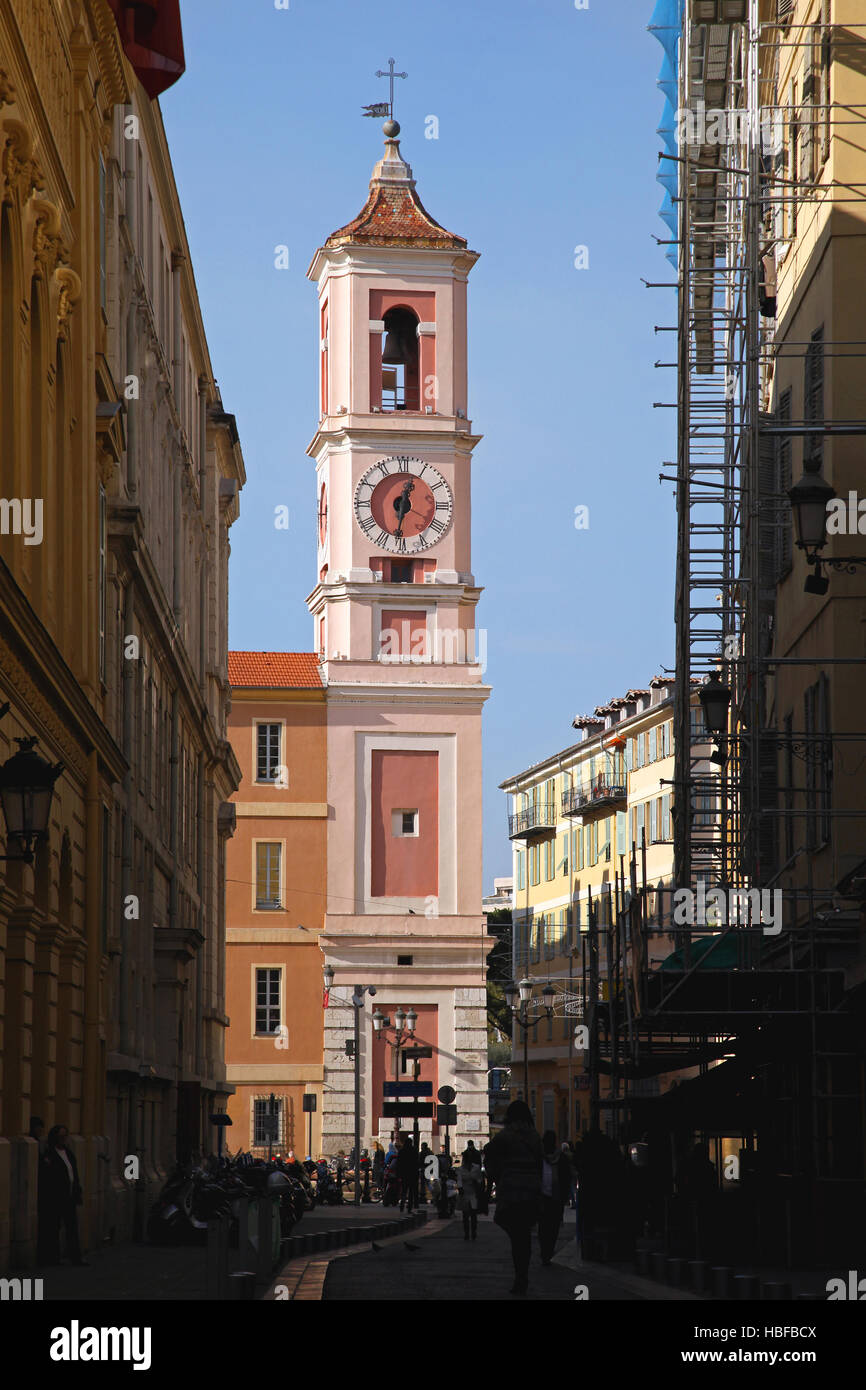 Clock Tower Nice Stock Photo Alamy