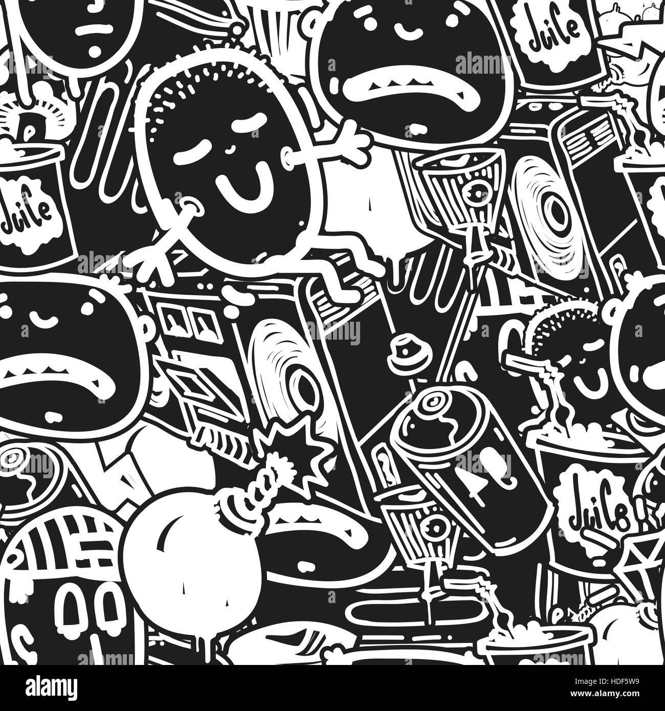 Graffiti Black And White Character