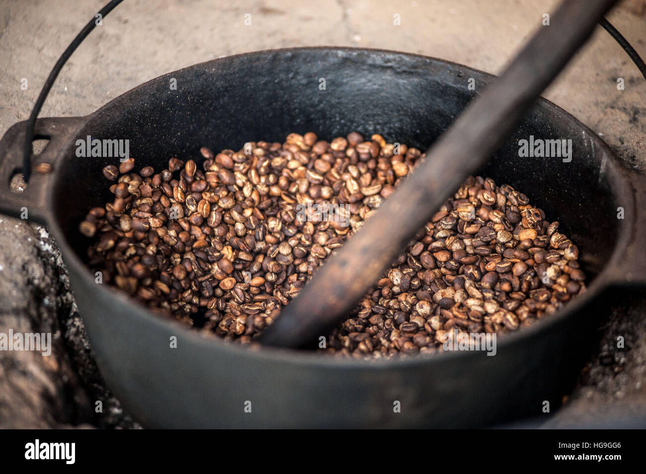 Coffee processing Eastern Uganda Stock Photo Alamy