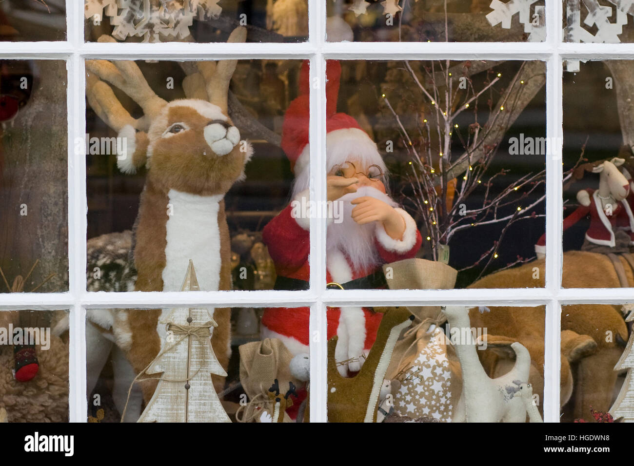 Santa and reindeer display hires stock photography and images Alamy