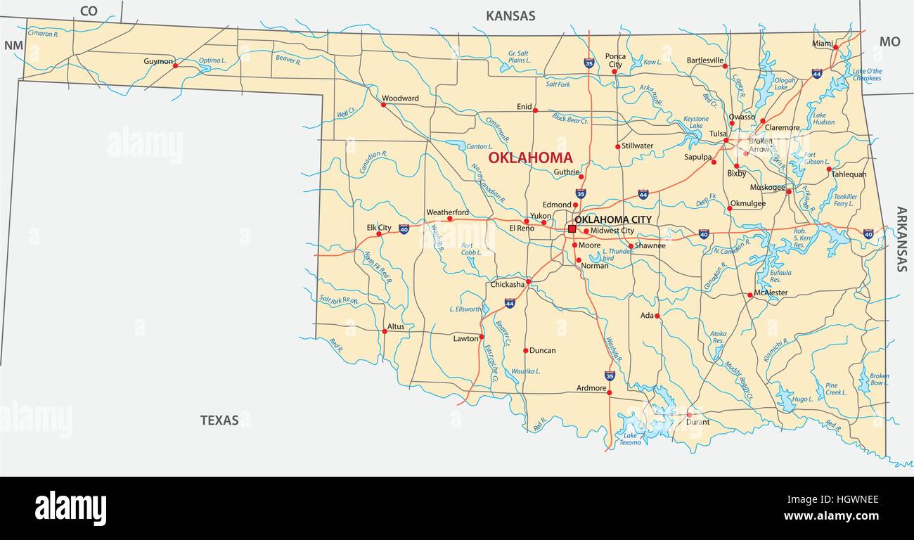 Texas oklahoma map hires stock photography and images Alamy