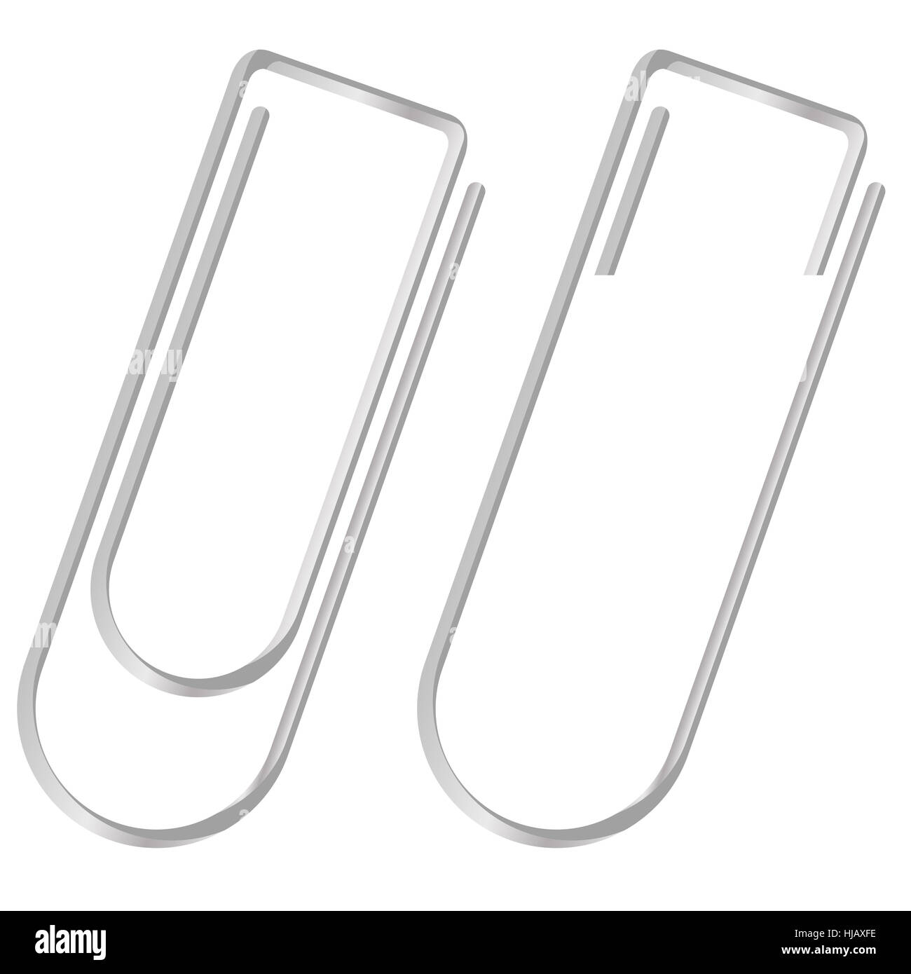 paper clips clipped silver Stock Photo Alamy
