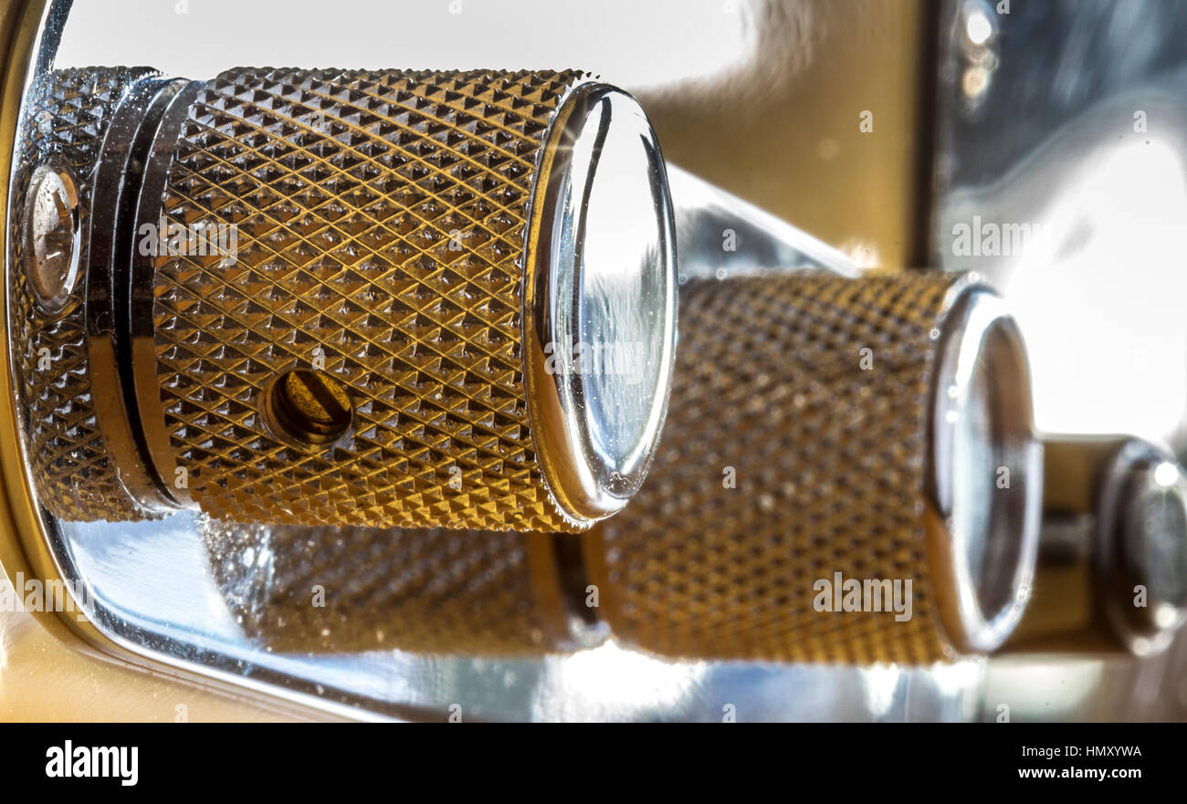 Fender Telecaster control knobs ,closeup Stock Photo Alamy