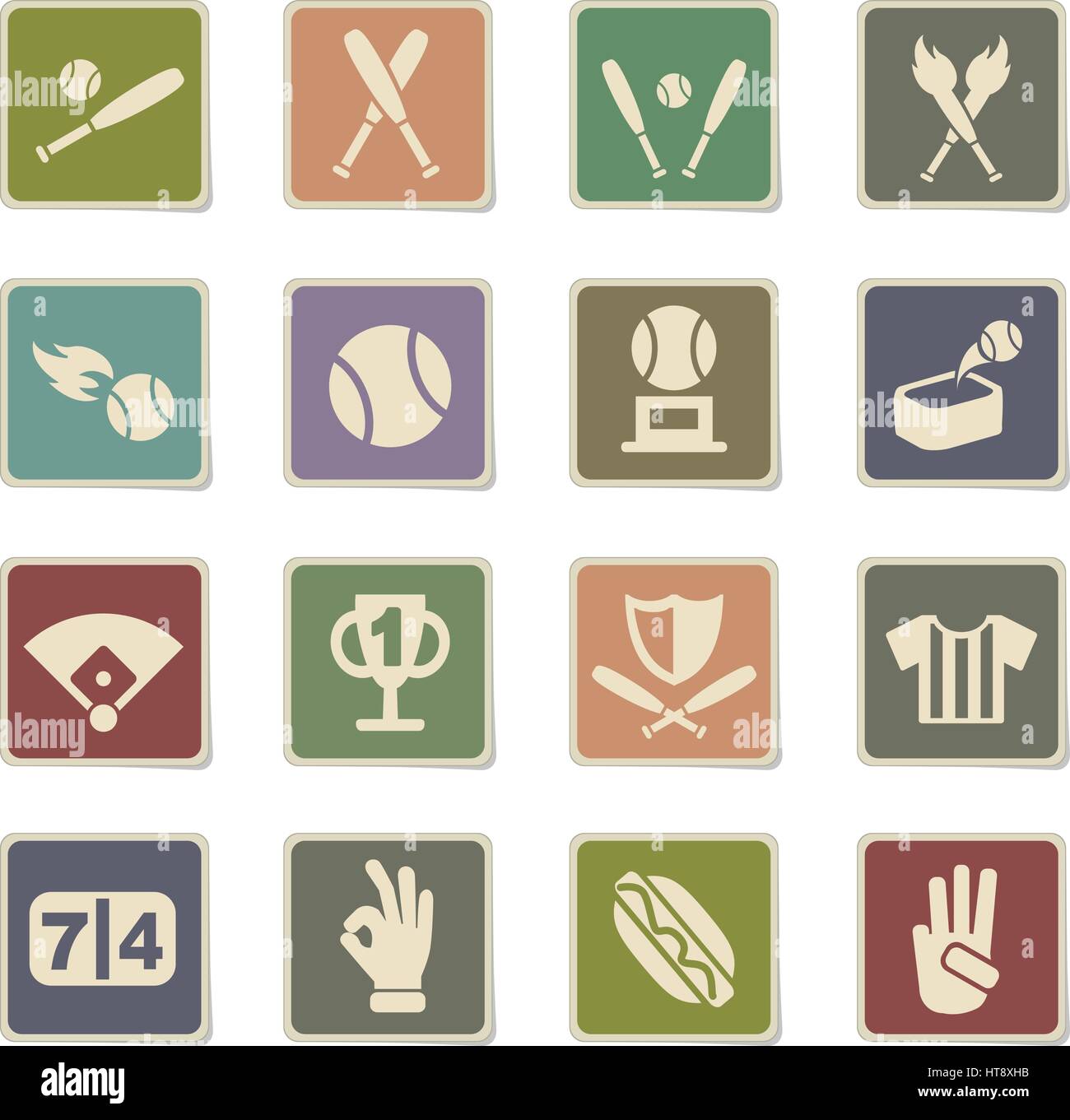 baseball web icons for user interface design Stock Vector Image & Art Alamy