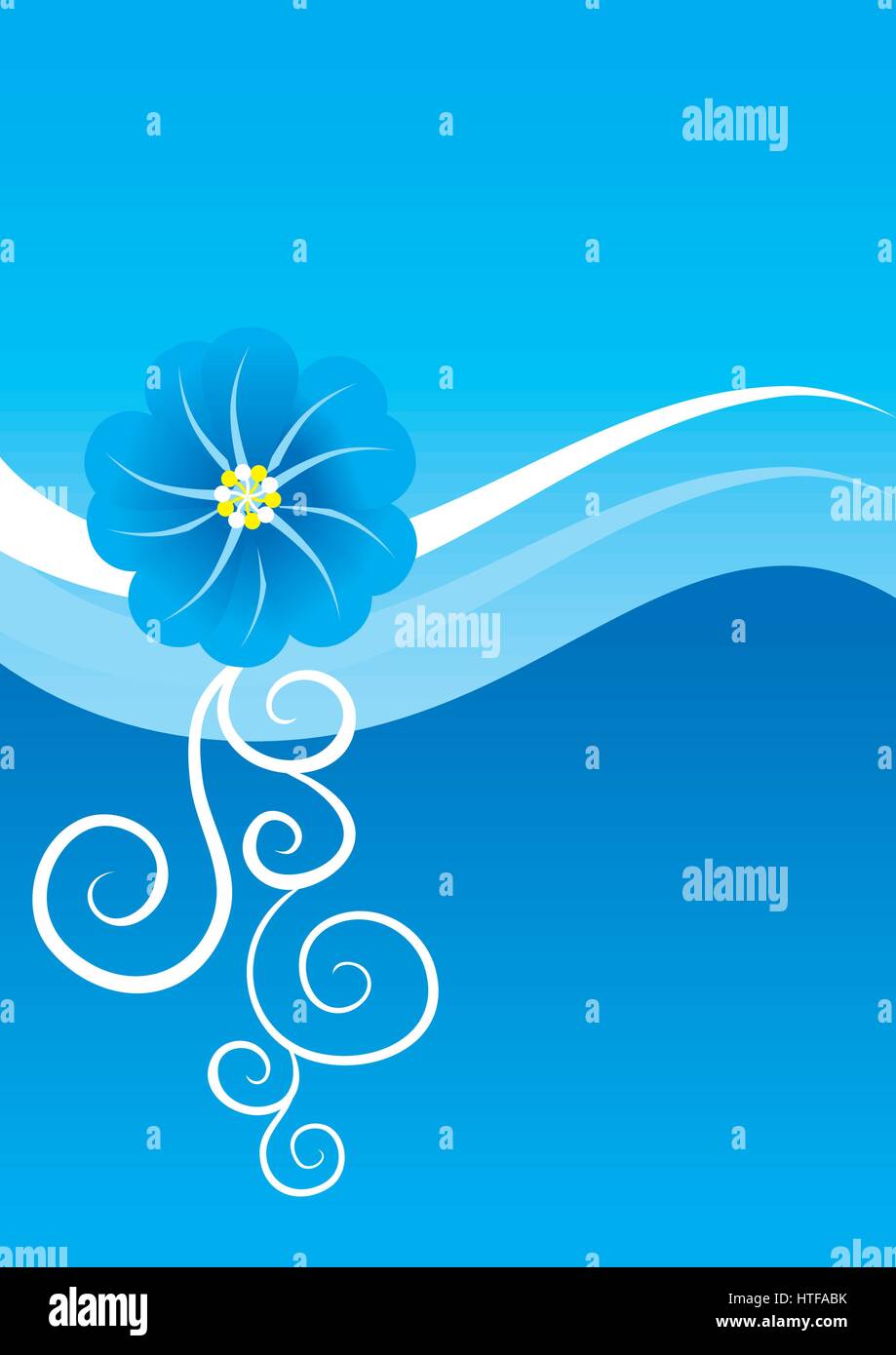 blue flower vector background Stock Vector Image & Art Alamy