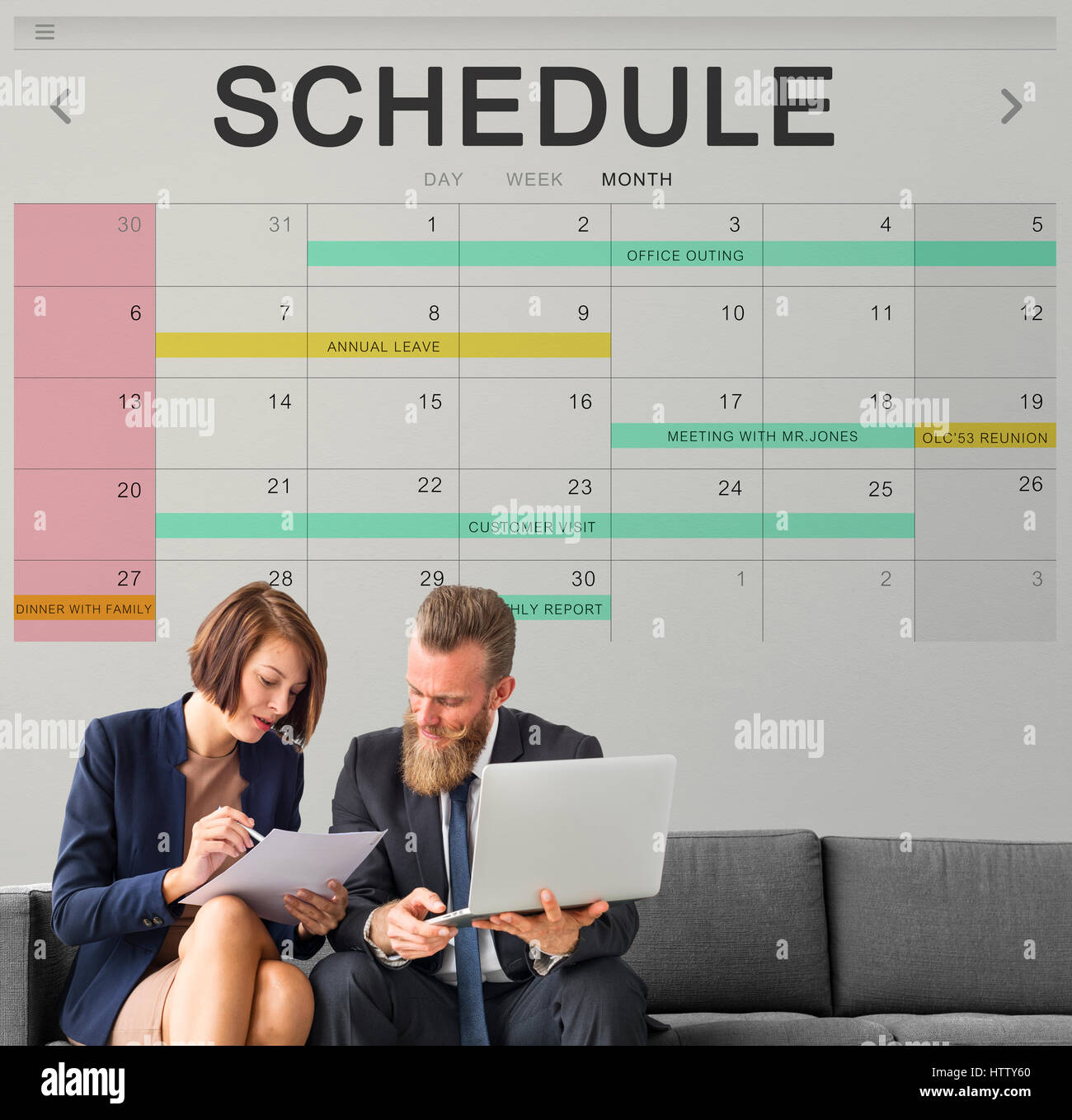 Schedule Table Event Planner Concept Stock Photo Alamy