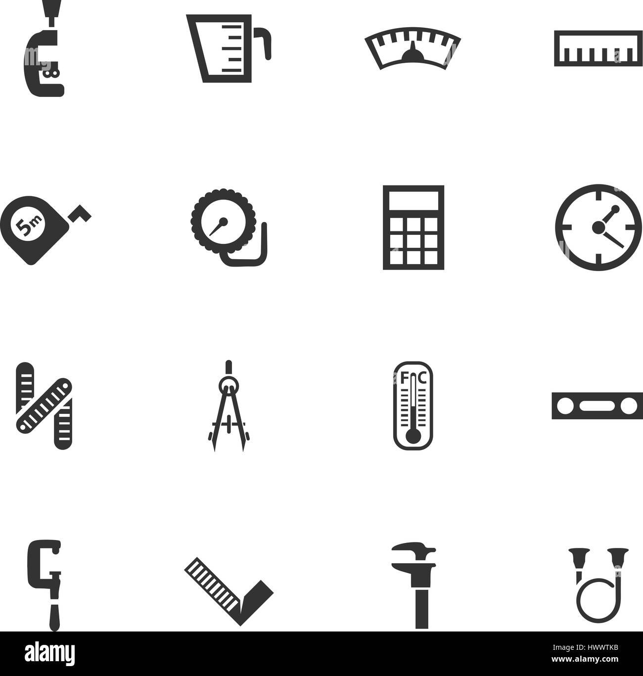 Measuring tools vector icons for user interface design Stock Vector Image & Art Alamy