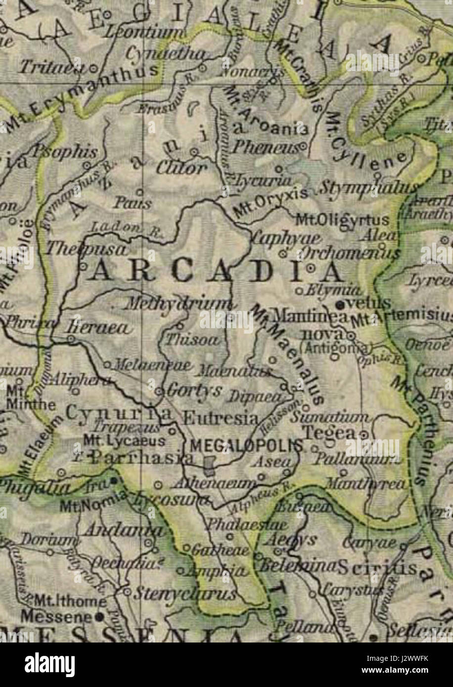 Map of arcadia hires stock photography and images Alamy