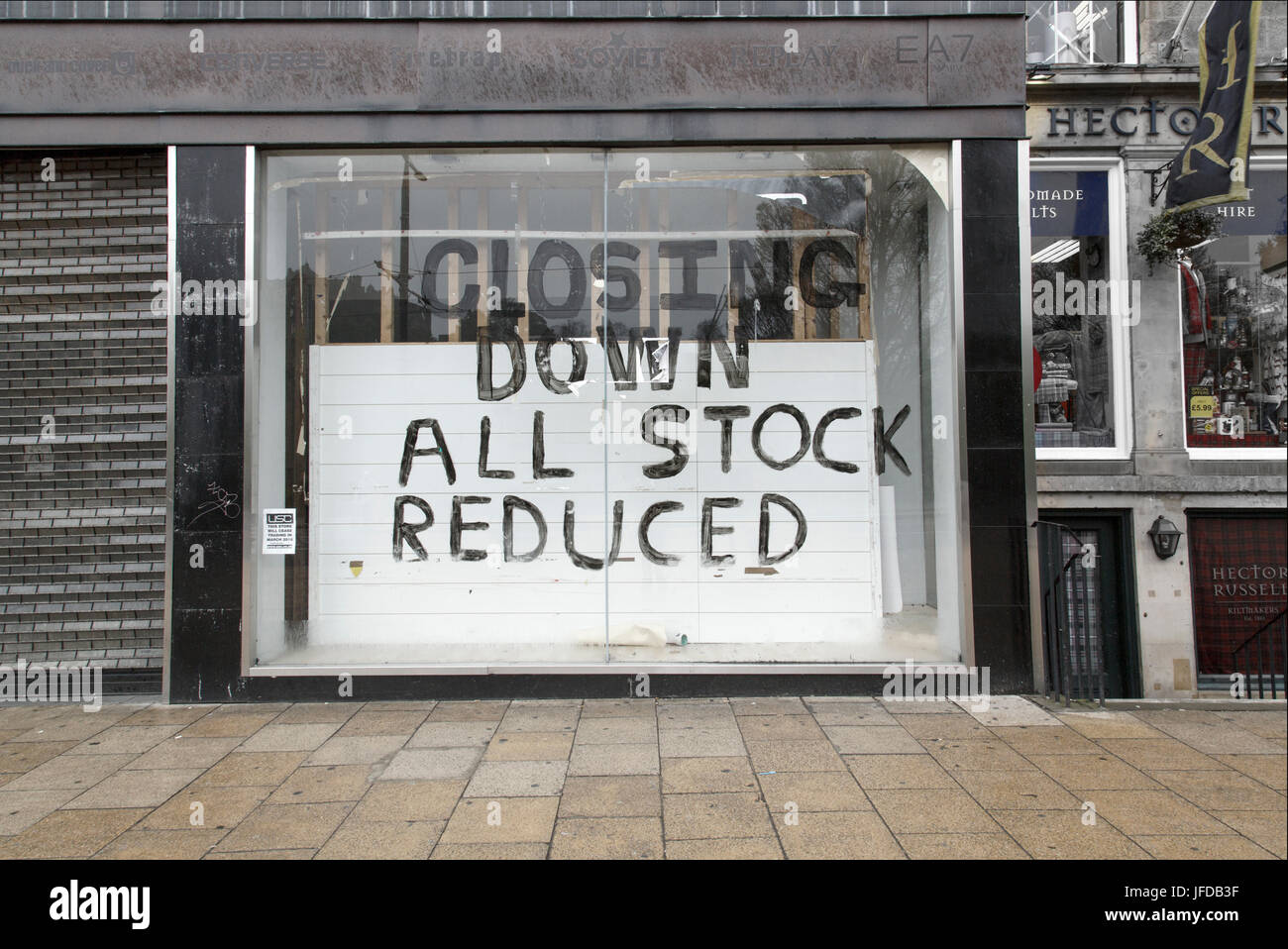 Closing Down Redundant Stock Photo Alamy