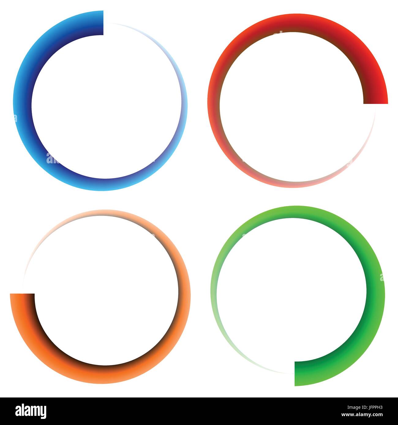 Circular progress indicator, buffer, preloader shapes. Circle progress