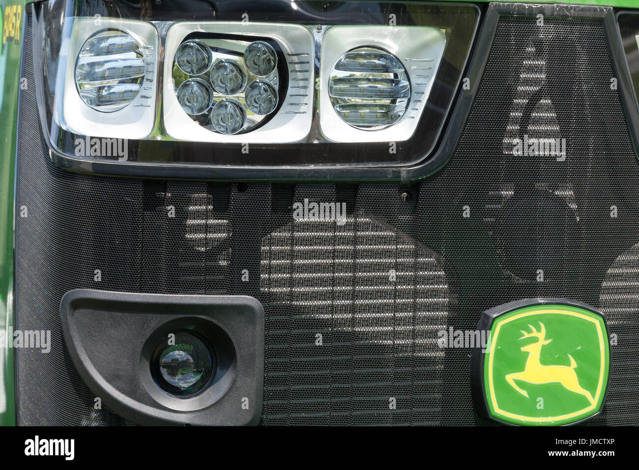 John Deere Tractor Headlight Stock Photo Alamy
