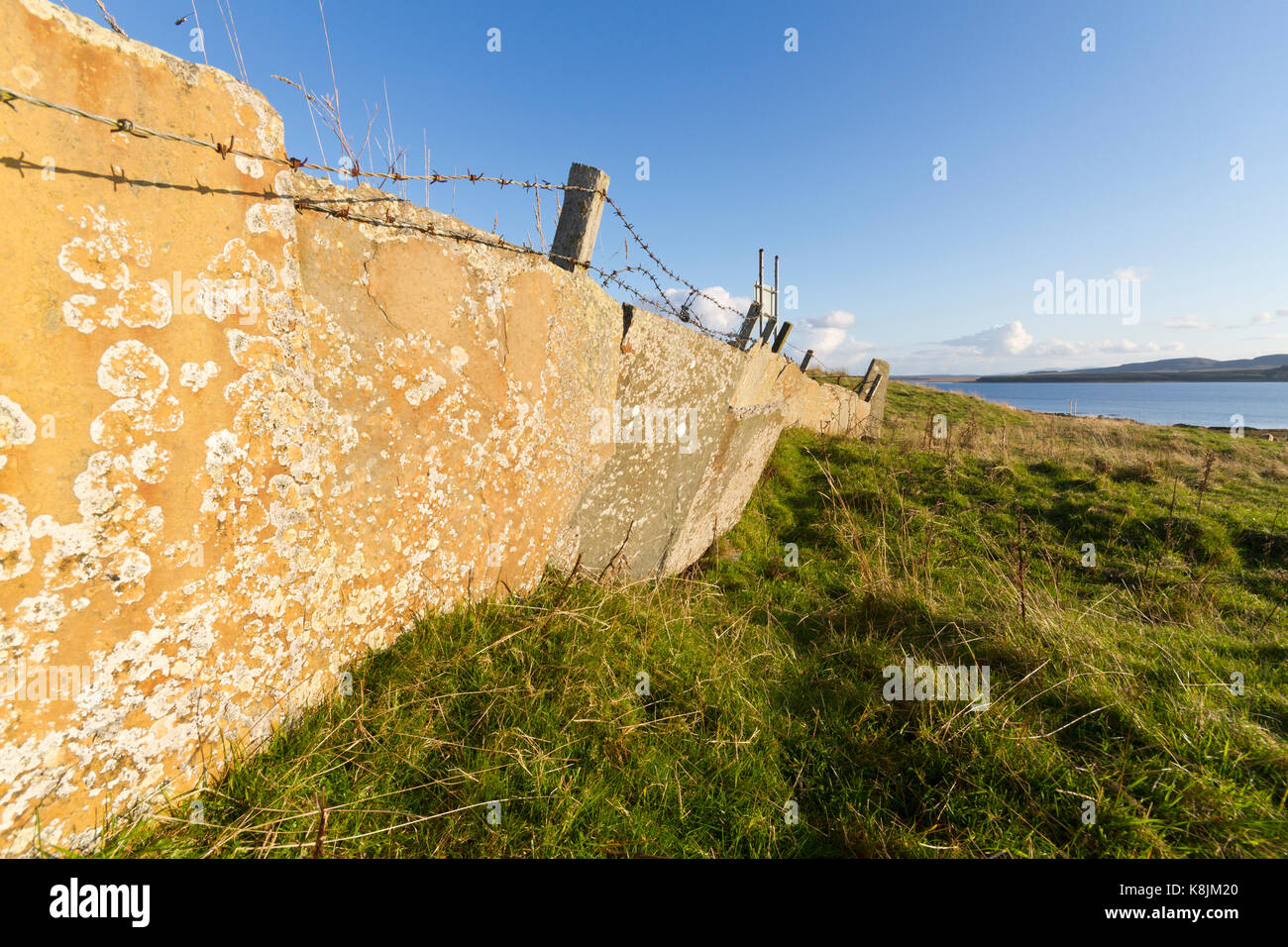 Caithness flagstone wall Stock Photo Alamy