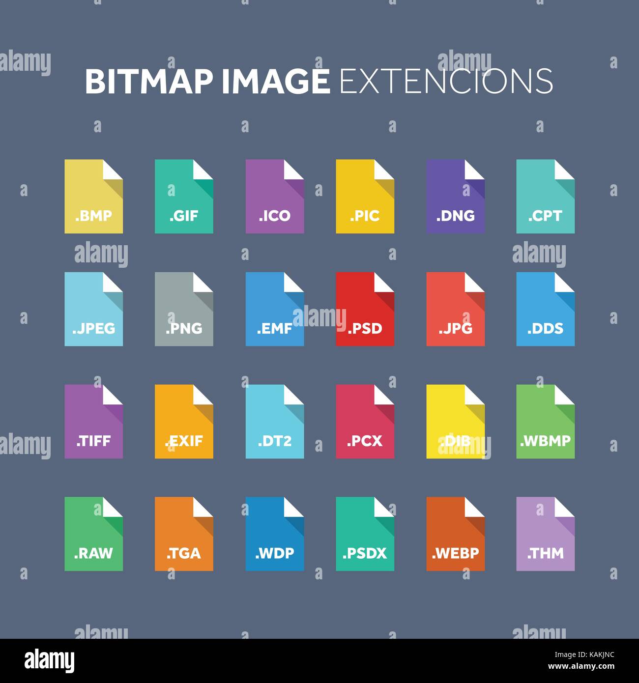 Flat style icon set. Source code, programming file type, extension