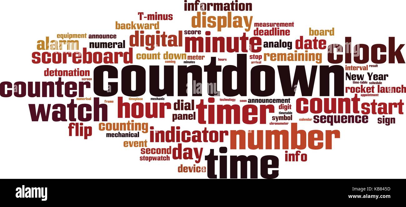 Countdown word cloud concept. Vector illustration Stock Vector Image & Art Alamy