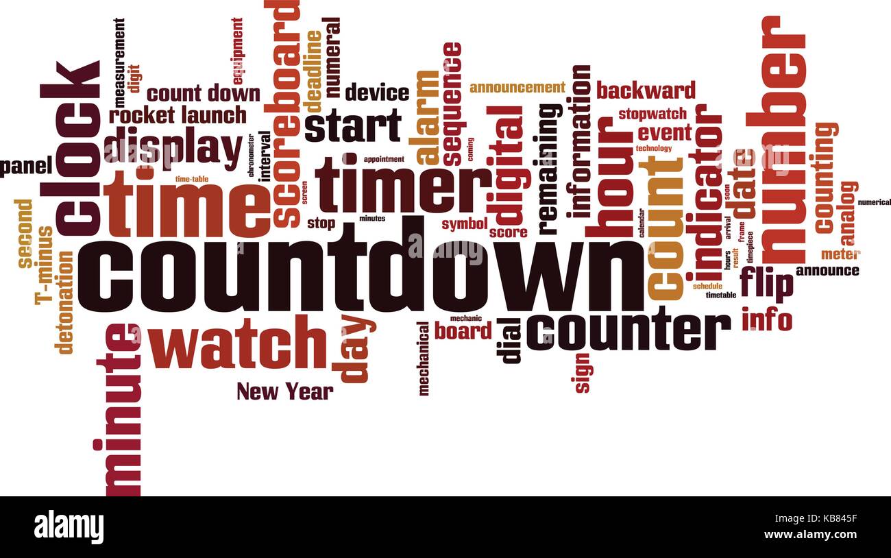 Countdown word cloud concept. Vector illustration Stock Vector Image & Art Alamy