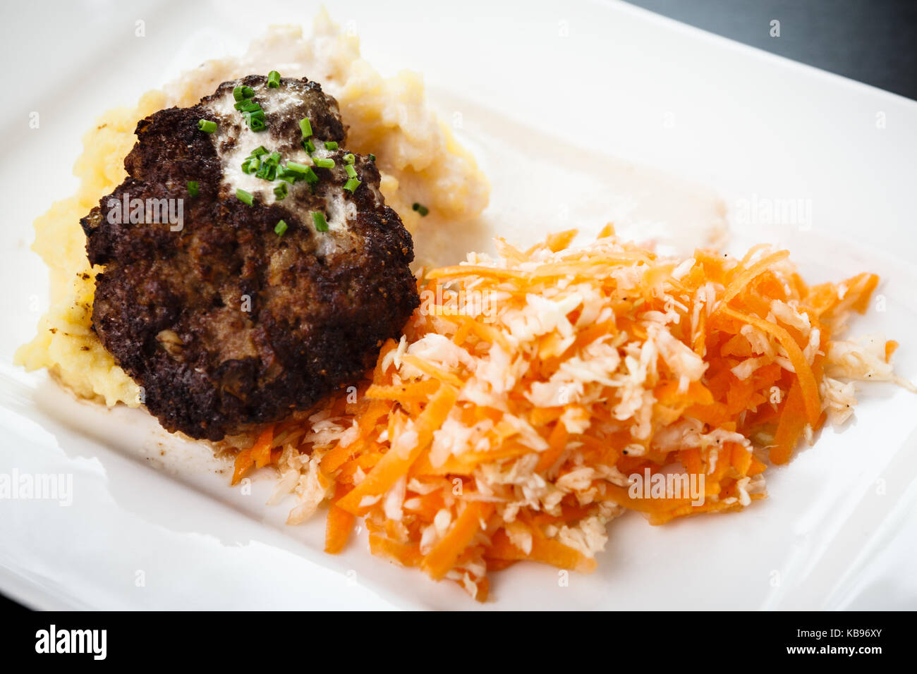 Minced beef cutlet Stock Photo Alamy
