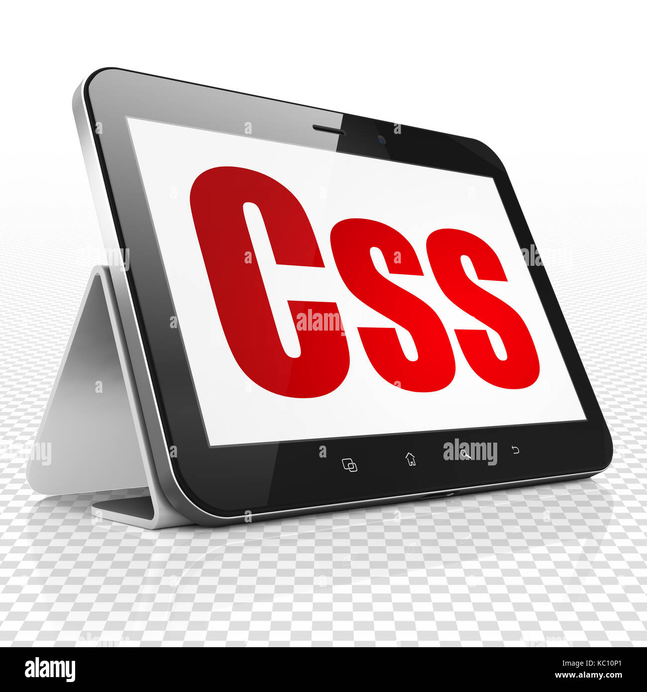 Database concept Tablet Computer with Css on display Stock Photo Alamy