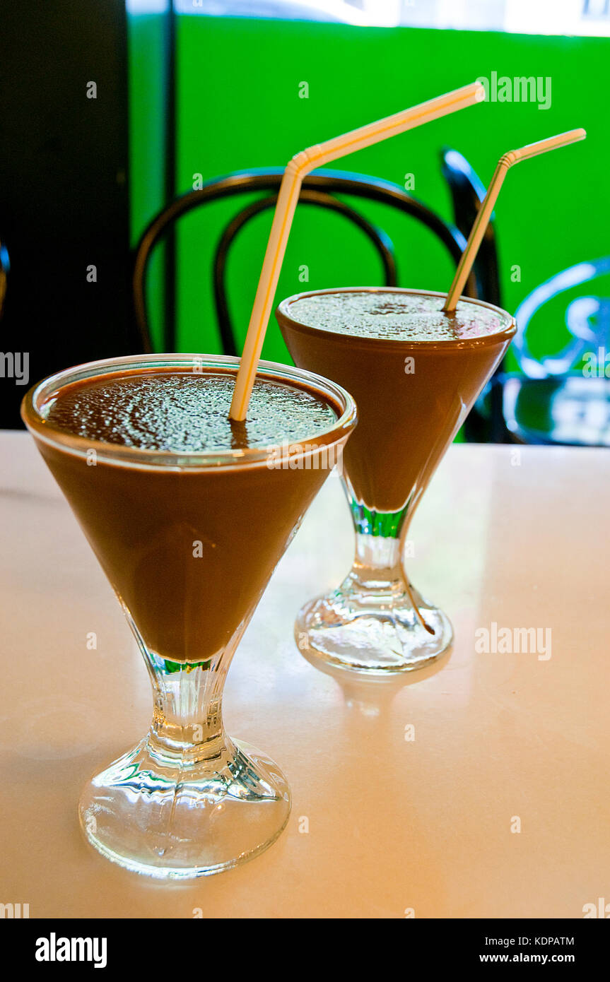 Cold chocolate drink Stock Photo Alamy