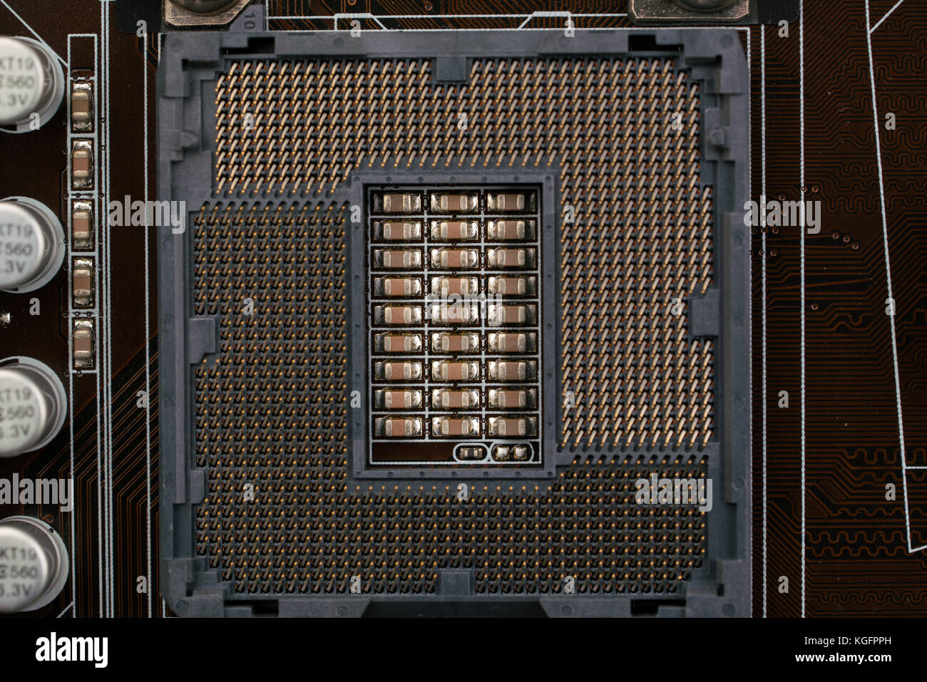 CPU socket close up Stock Photo Alamy