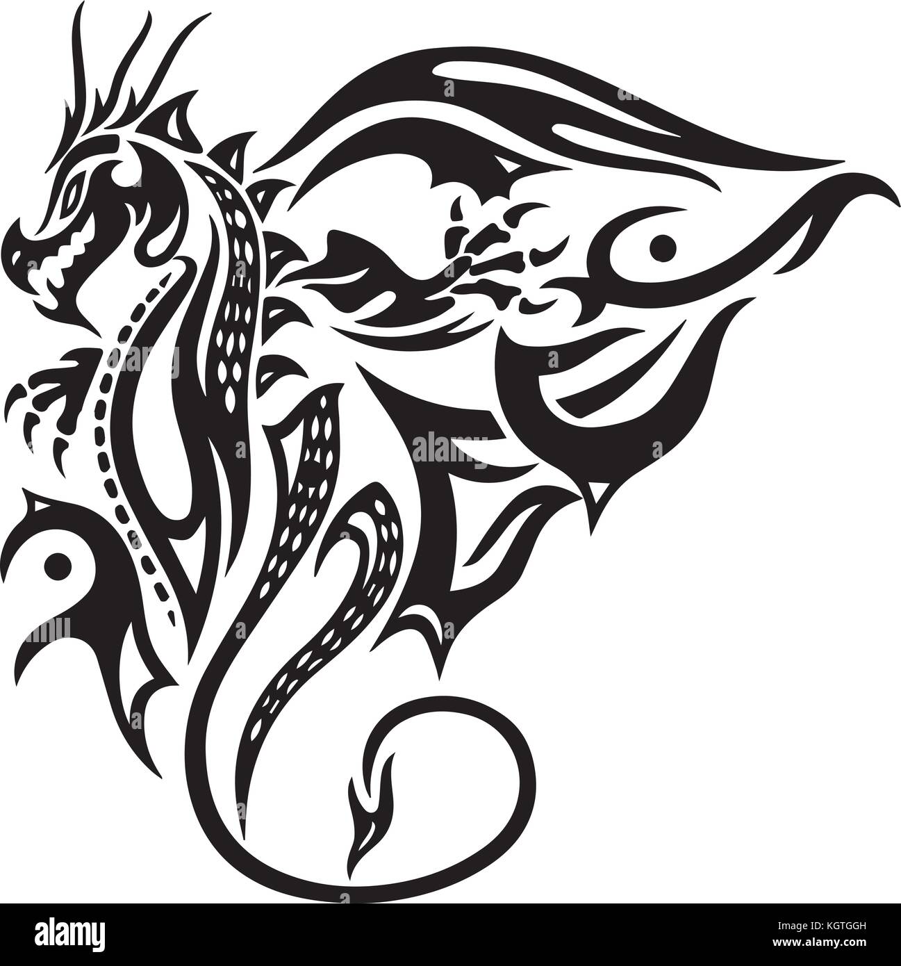 Illustration dragon animal mean head hires stock photography and