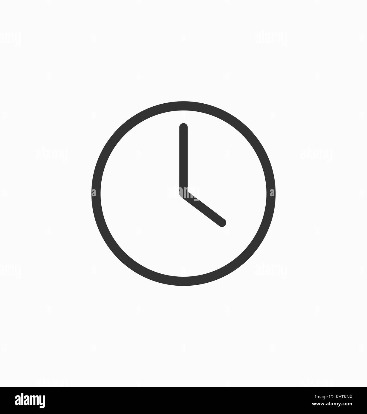 Clock icon Black and White Stock Photos & Images Alamy