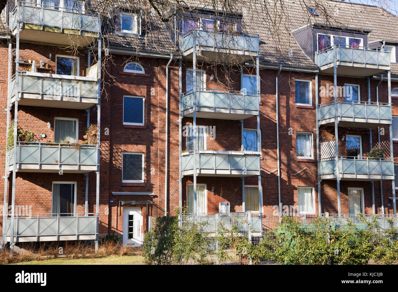 Exterior of Apartment Building Stock Photo Alamy