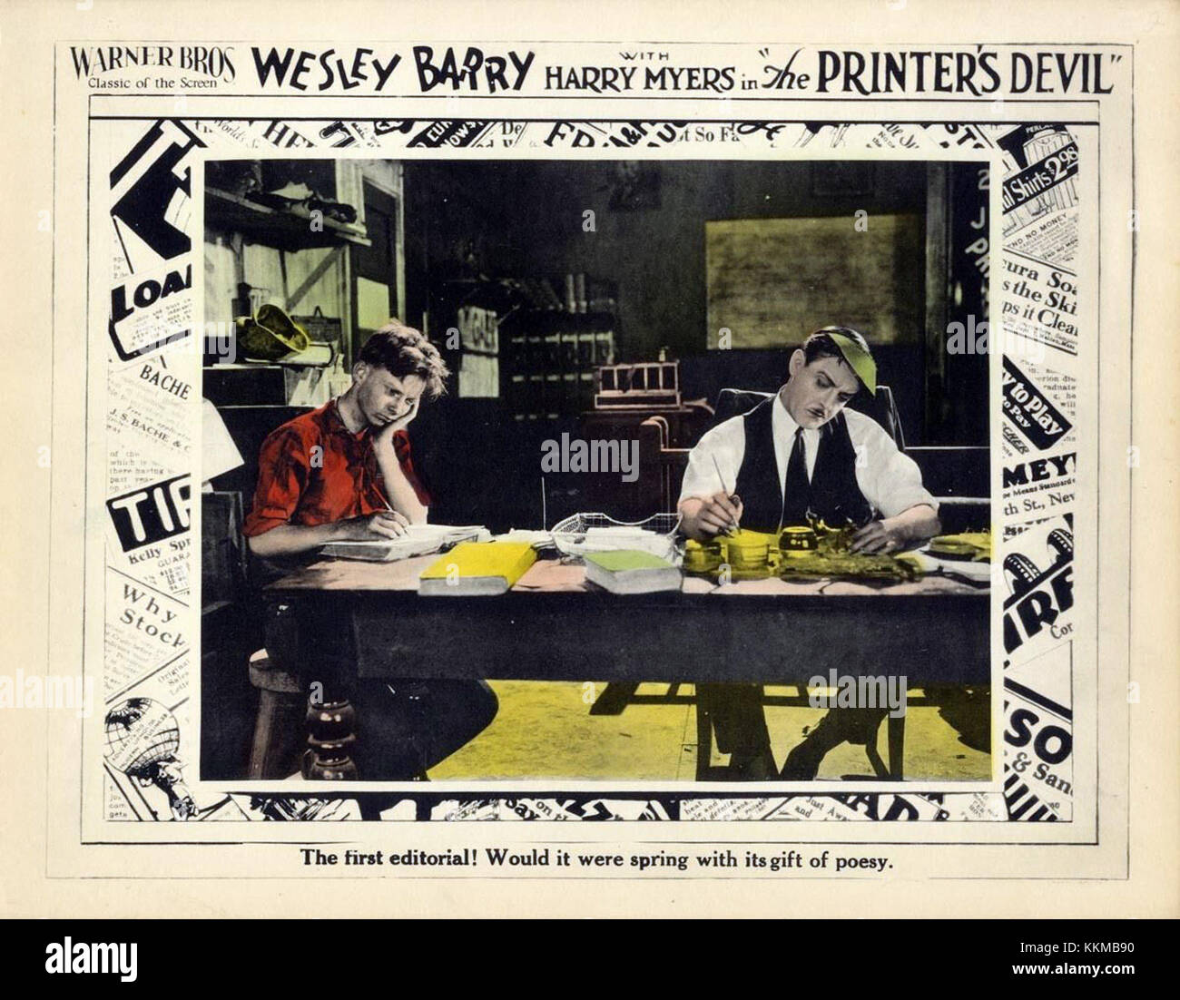 Printer's Devil lobby card Stock Photo Alamy