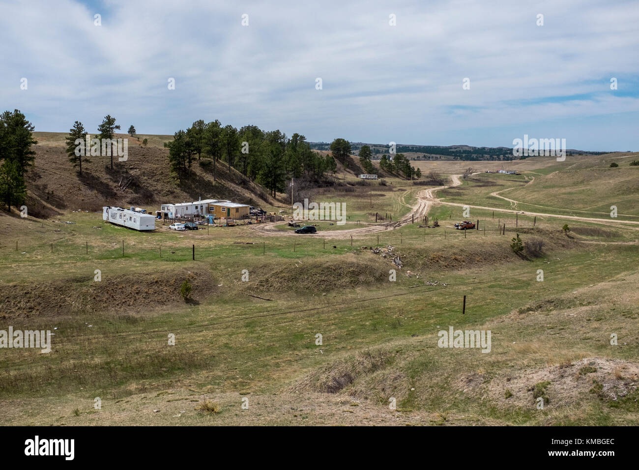 Wounded Knee Post Office Stock Photo Alamy