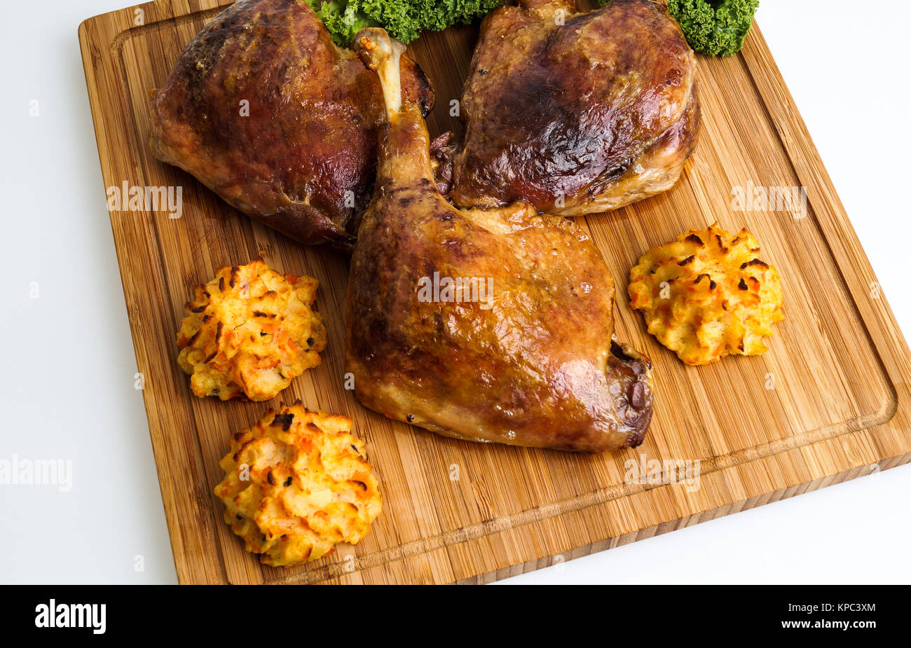roasted crispy duck leg Stock Photo Alamy