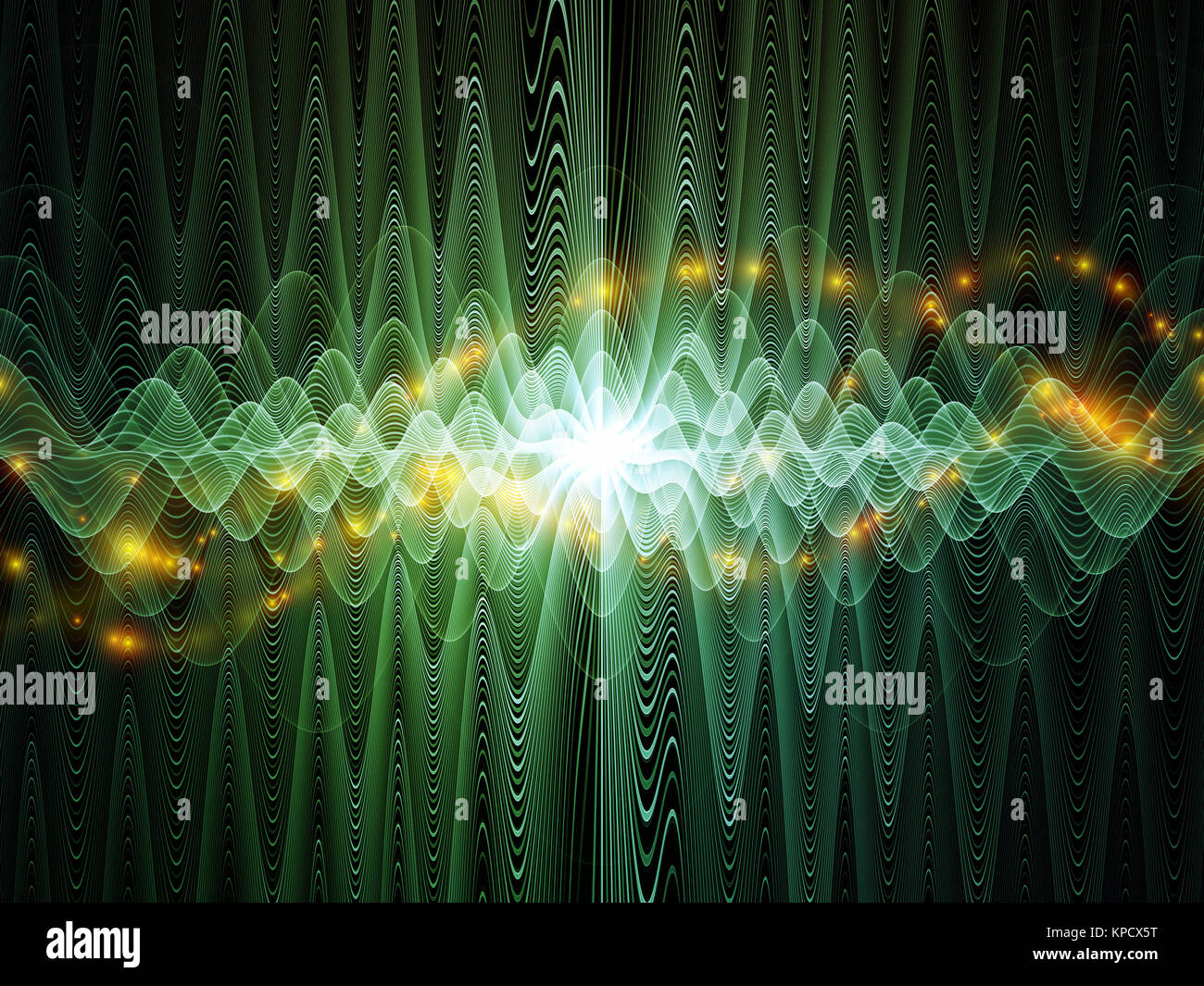 Virtual Light Waves Stock Photo Alamy