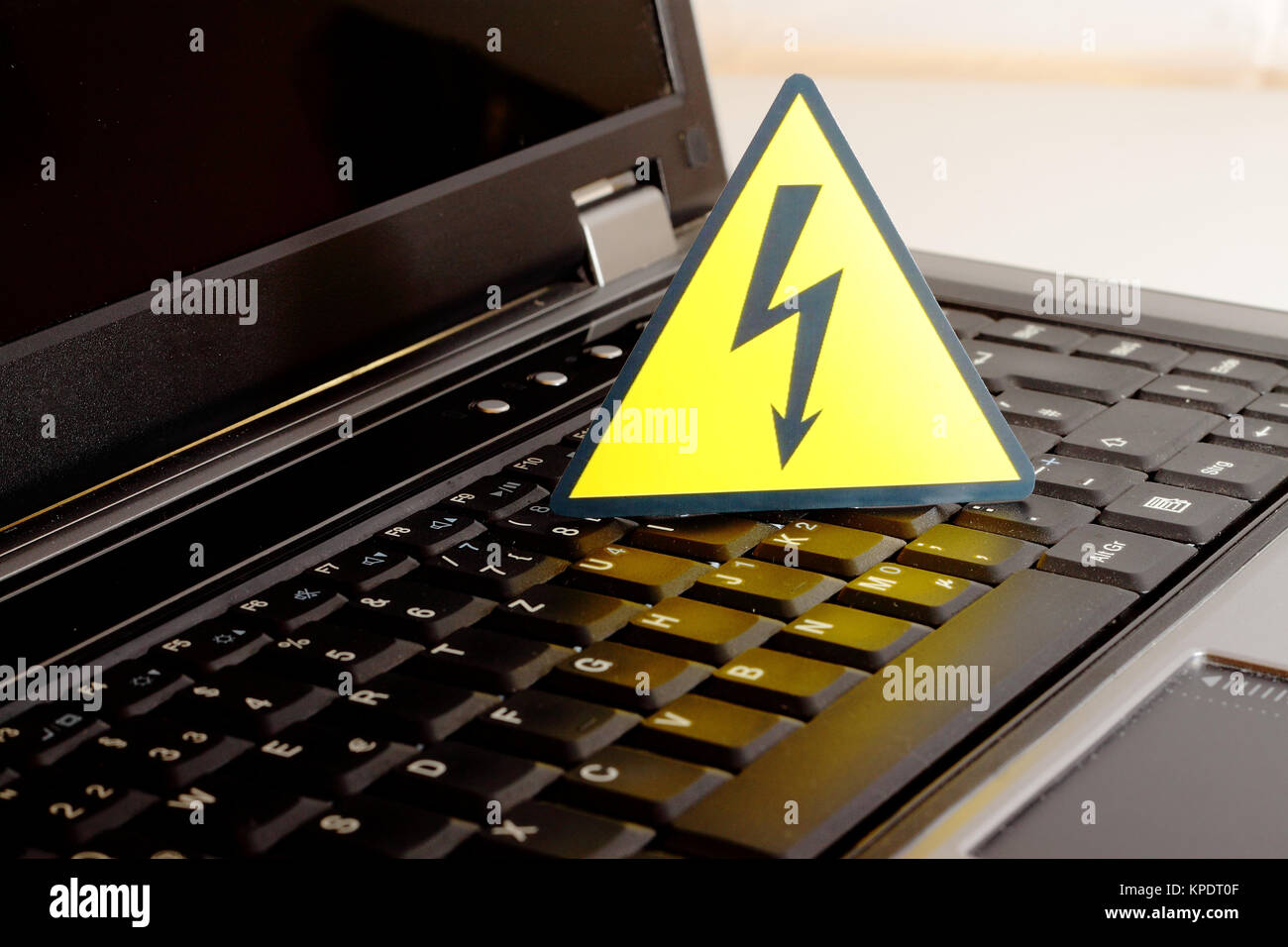 caution electric shock Stock Photo Alamy