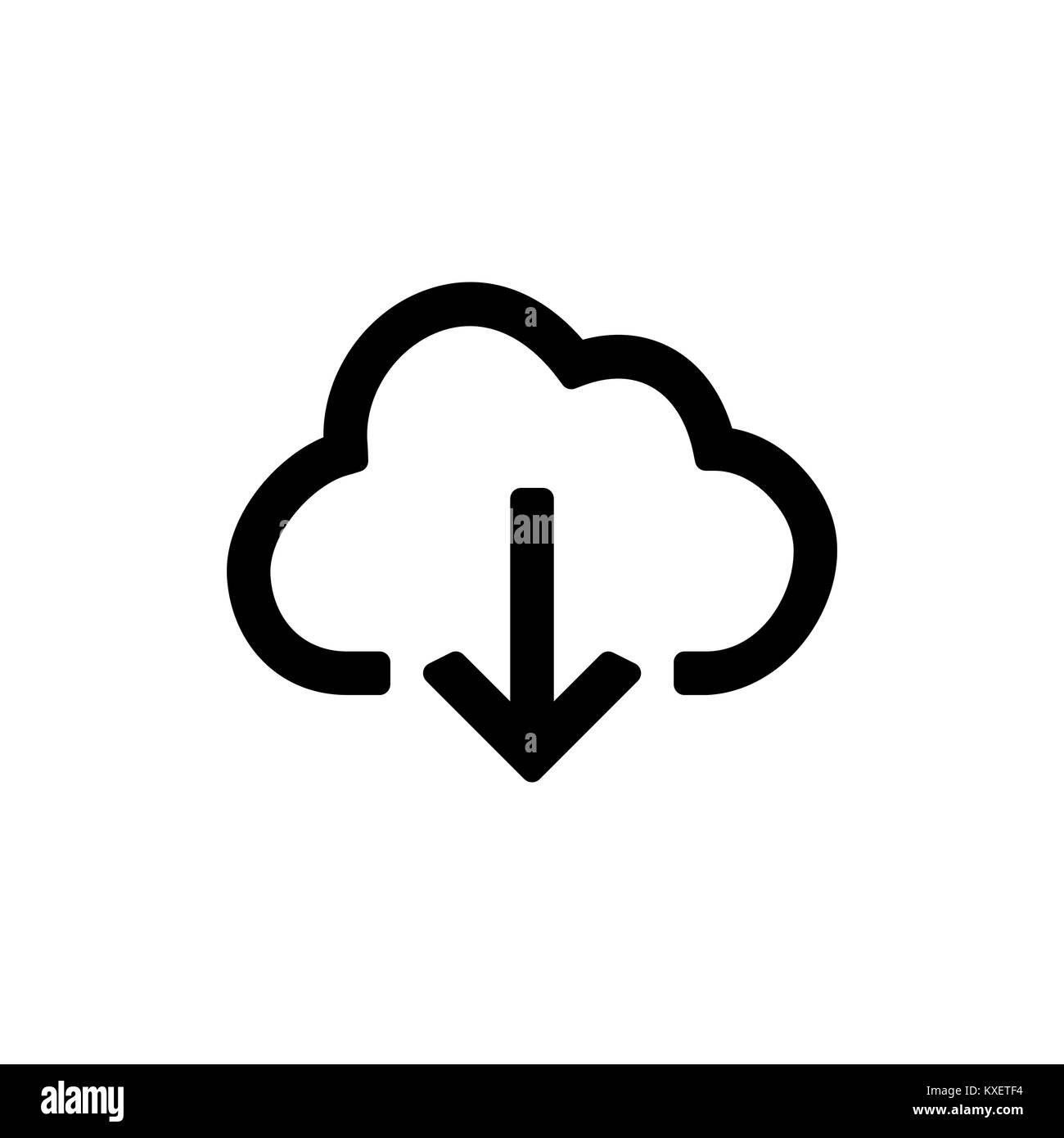 Backup and restore data cloud icon for simple flat style ui design