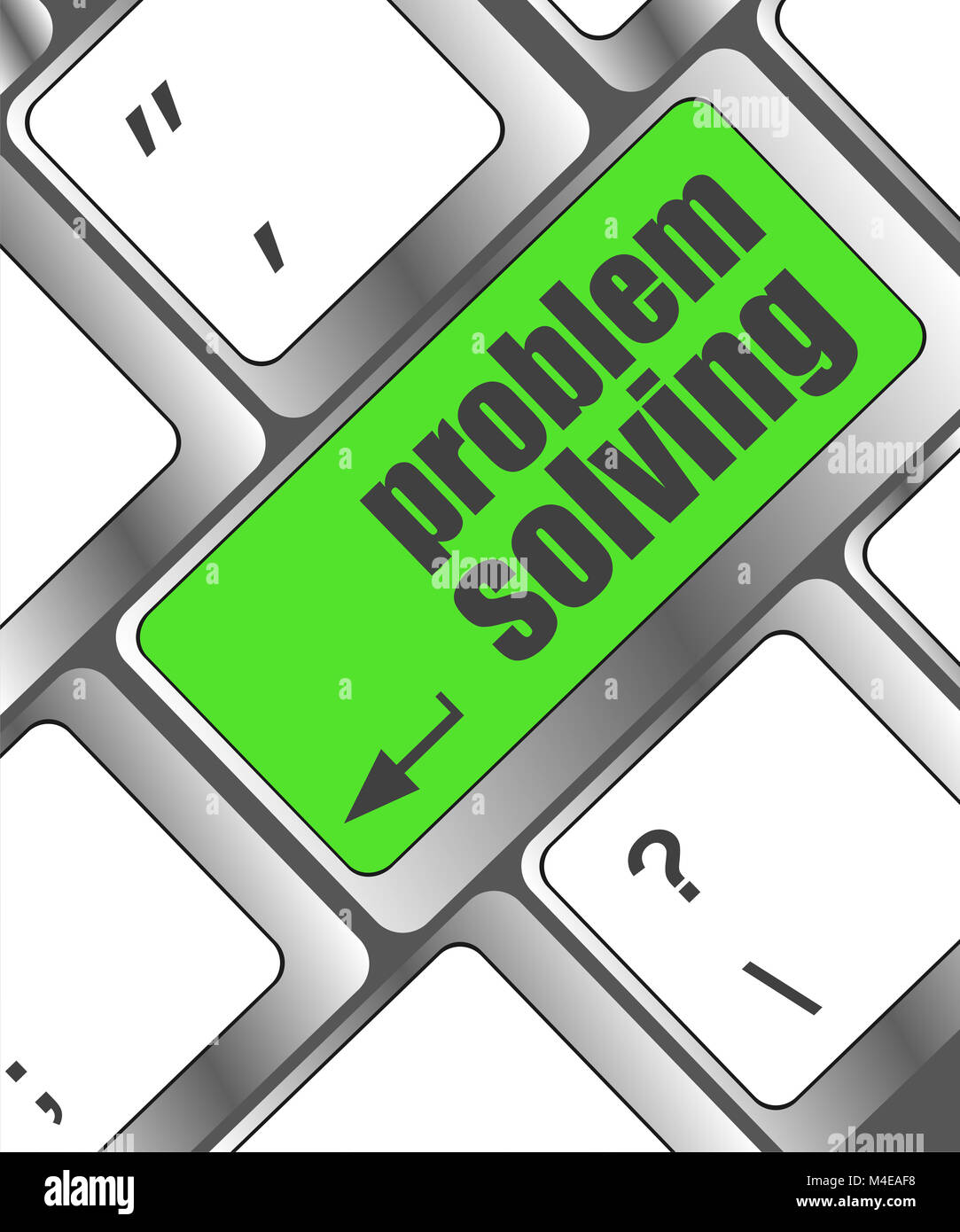 problem solving button on computer keyboard key Stock Photo Alamy