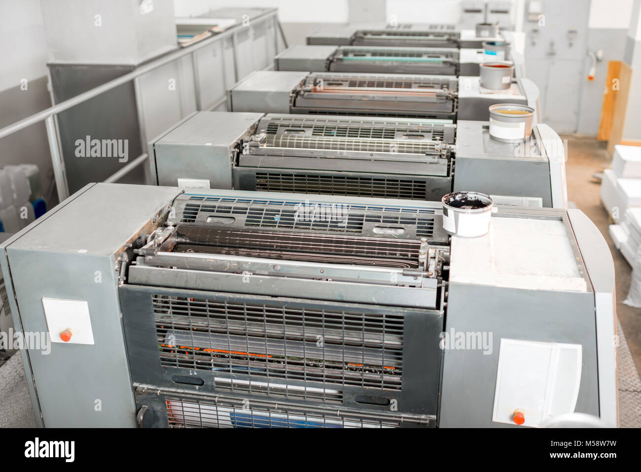 Offset printing machine Stock Photo Alamy