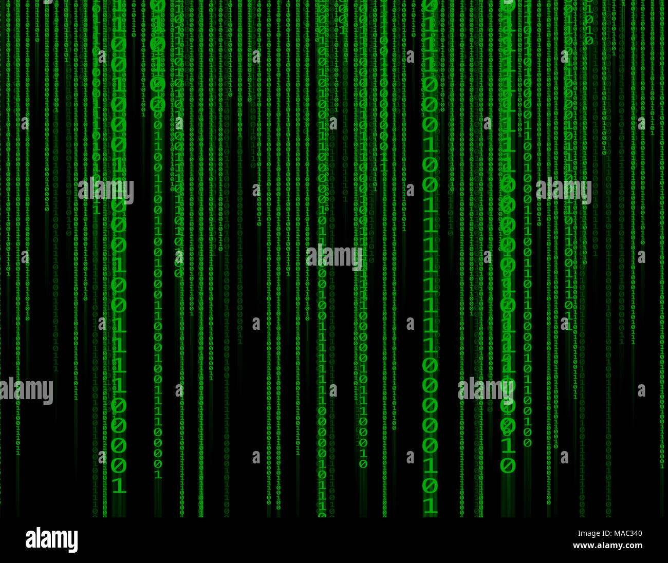 Abstract green technology binary background. Binary Computer Code