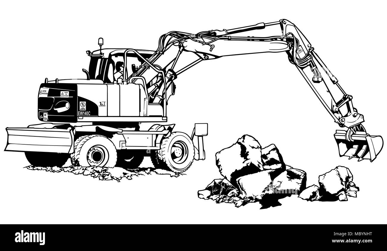 Machine shovel Black and White Stock Photos & Images Alamy