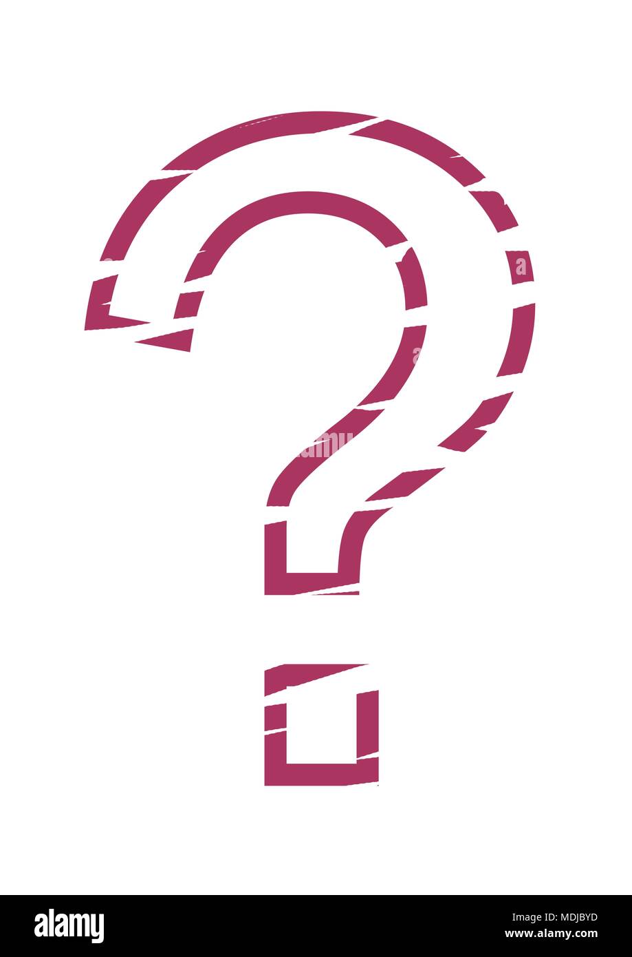 stencil question mark Stock Photo Alamy