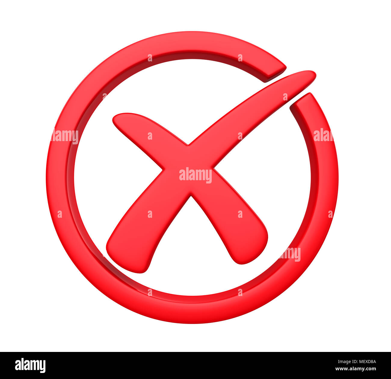 Wrong Cross Symbol Isolated Stock Photo - Alamy